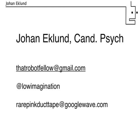 Robot-presentation @ Limerick University 2009