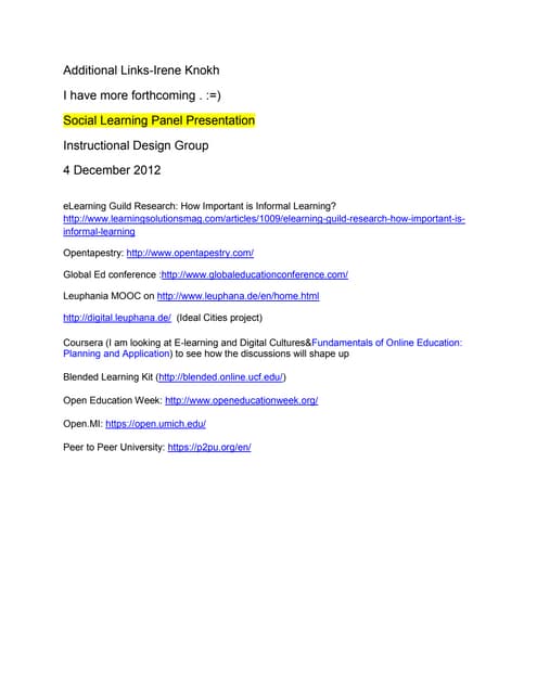 Presentationlinks