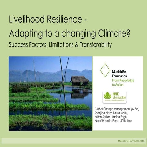 Presentation livelihood resilience final