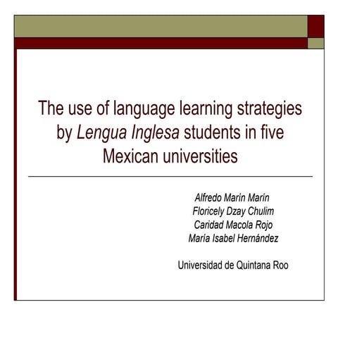 VLS in five Mexican universities