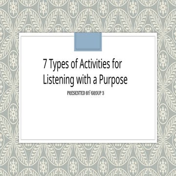 7 TYPES OF ACTIVITIES FOR LEARNING WITH A PURPOSE | PPTX