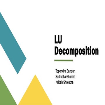 Lu Decomposition | PPTX