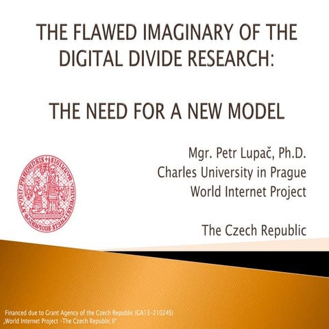 The need for a new digital divide model