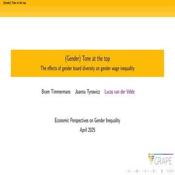 (Gender) tone at the top: the effect of board diversity on gender ...