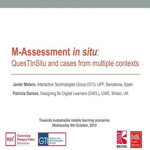 M-Assessment in situ:  QuesTInSitu and cases from multiple contexts