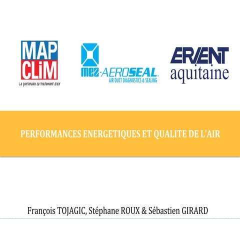 Performances énergétiques et qualité de l'air