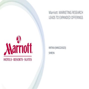 Marriott marketing research | PPTX