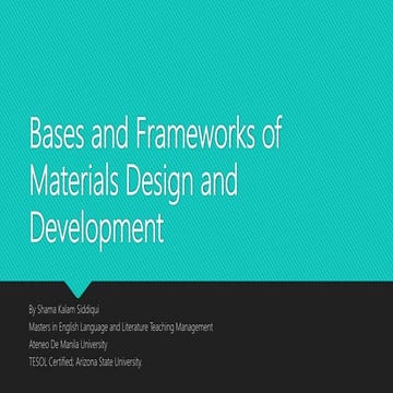 Presentation materials design  created by Shama Kalam Siddiqui 