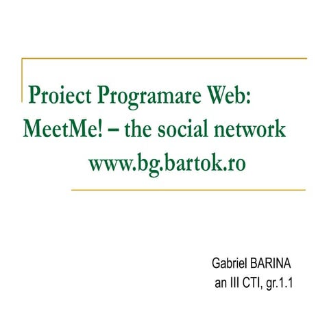Proiect Programare Web | PPT
