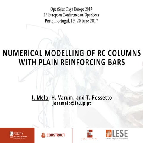 Numerical modelling of RC columns with plain reinforcing bars | PDF