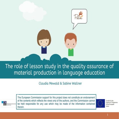 The role of lesson study in the quality assurance of material production in l...