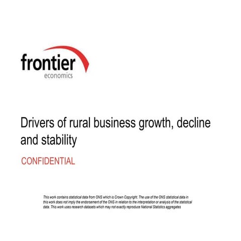 Growth, stability or decline in rural enterprises - Michael Ridge, Director, ...
