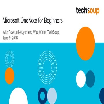 Webinar - Microsoft OneNote for Beginners - 2016-06-09