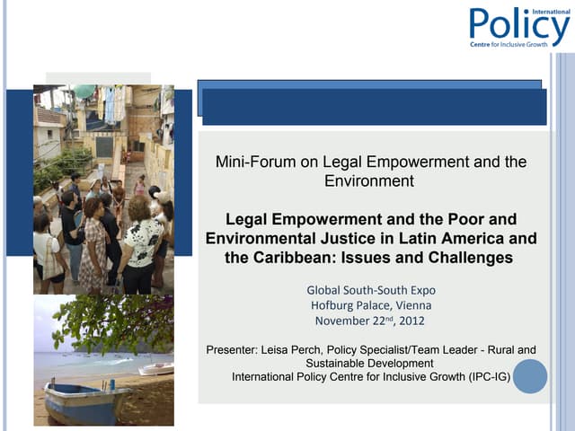 Mini-Forum on Legal Empowerment and the Environment