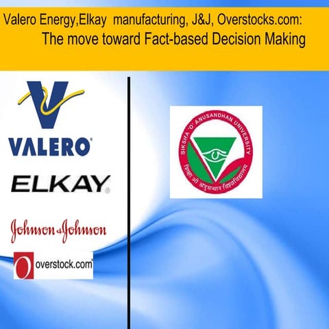 The move toward Fact-based Decision Making   Presentation mis