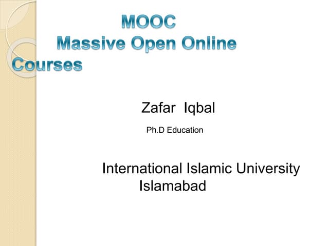 Presentation mooc