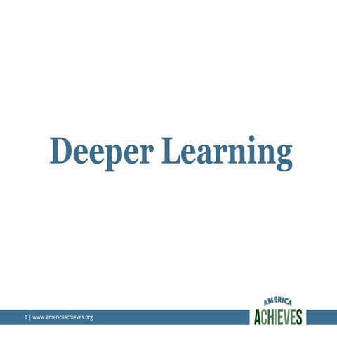 Assessing deeper learning