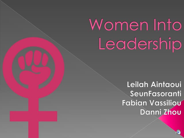 Women into leadership 