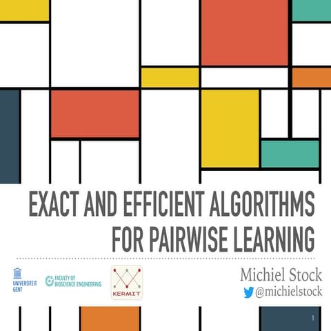 PhD defence pairwise learning