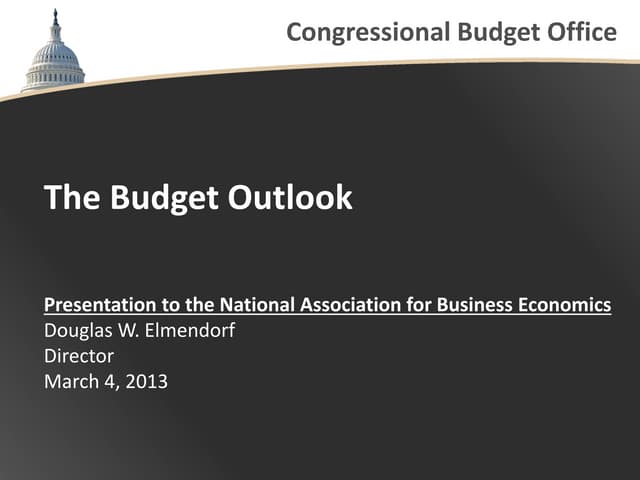 The Budget Outlook