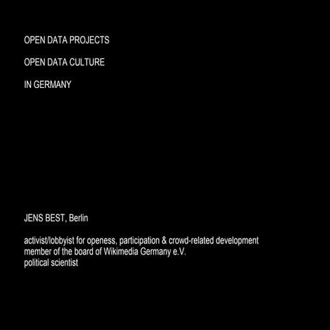 Presentation Eindhoven #ncod14 Open Data in Germany Now & Tomorrow