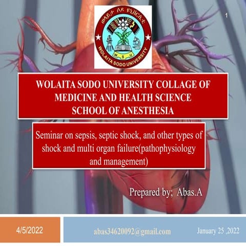 Pathophysiology of shock and its management | PPTX