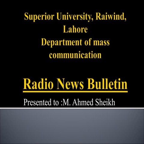 Presentation news bulletin
