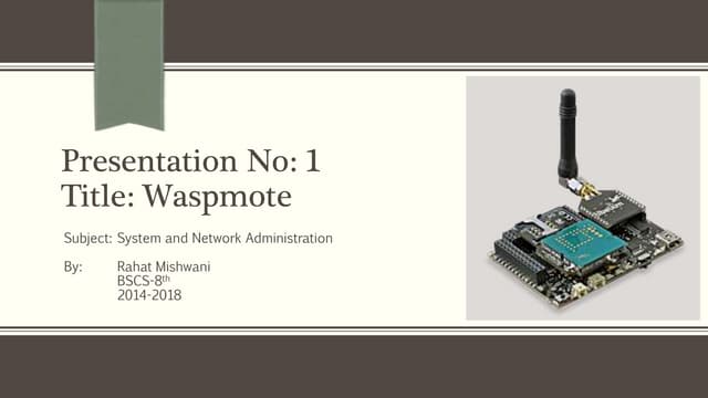 waspmote Presentation