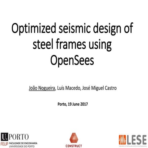 Optimized design of steel frames using OpenSees | PDF