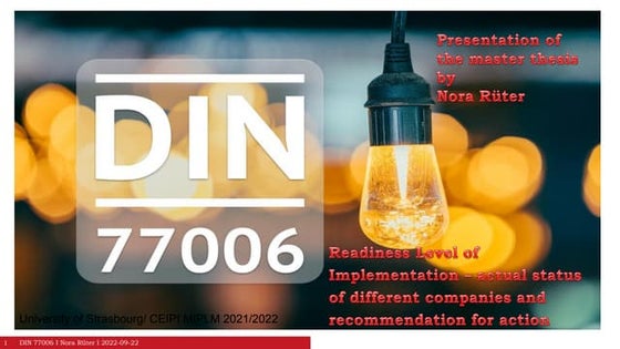 Master thesis defence Nora Rüter