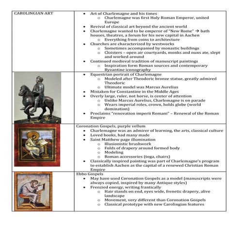 Presentation notes early medieval carolingian, ottonian