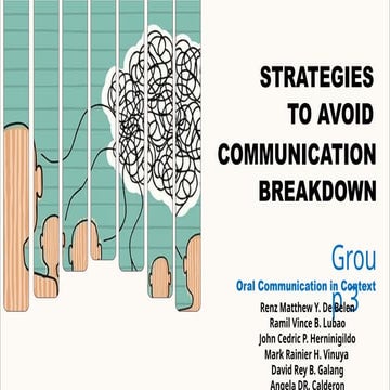 STRATEGIES TO AVOID COMMUNICATION BREAKDOWN | PPTX