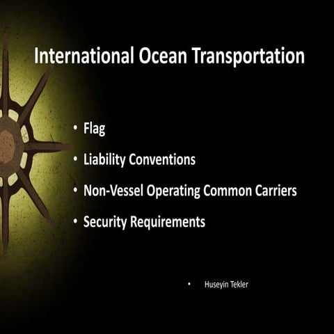 Presentation of ocean transportation