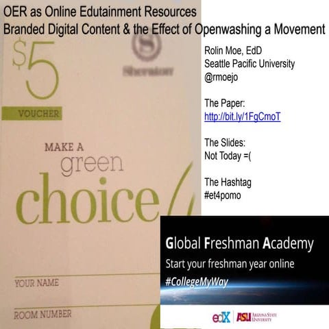 The Evolution & Impact of Massive Open Online Courses - Final Oral ...