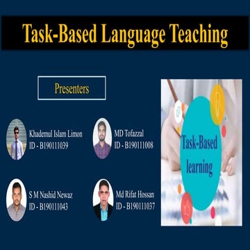 Task-Based Language Teaching (TBLT) | PPTX