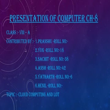 Presentation of computer ch-8.pptx for you | PPTX
