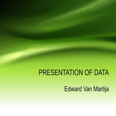Presentation of data | PPT