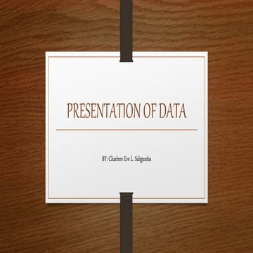 Presentation of Data (thesis writing)