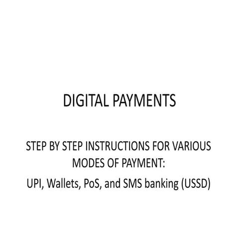 Presentation of digital payments