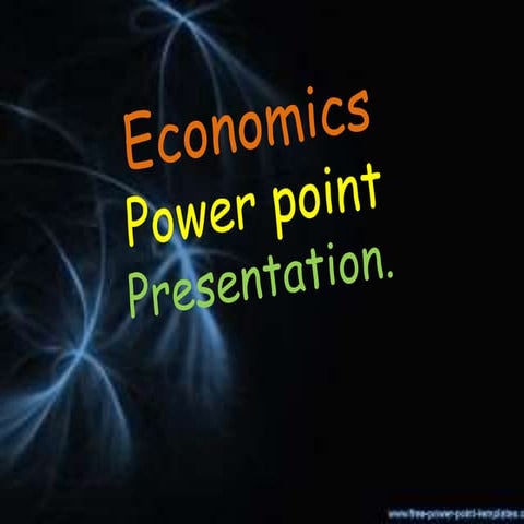 Presentation of economics on oligopoly