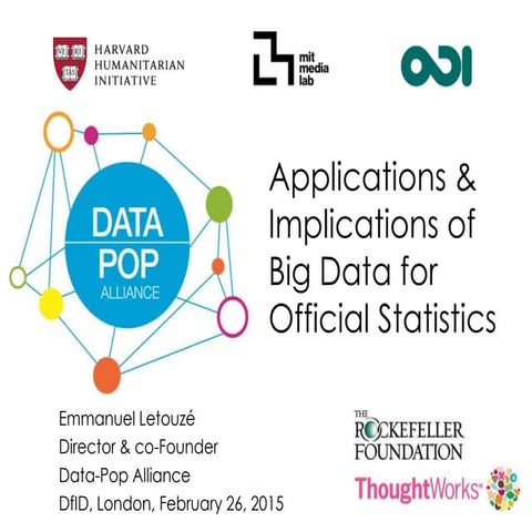 Applications & Implications of Big Data for Official Statistics ...