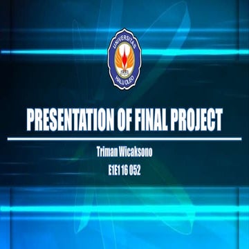 Presentation of final project | PPT
