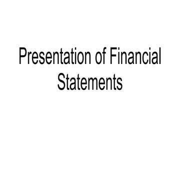 Presentation Of Financial Statements Pptx