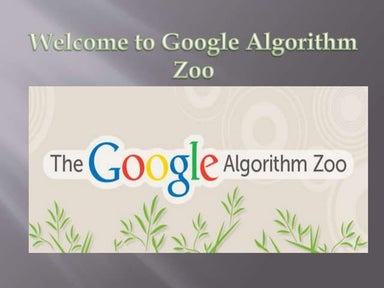Presentation of google algorithm