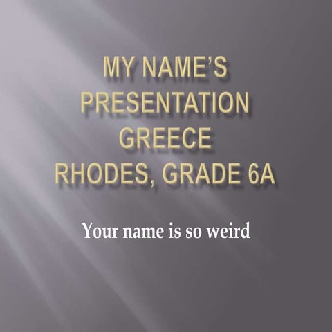 Presentation of grade 6 students, greece