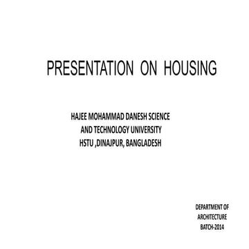 HOUSING & HOUSING POLICY ,HABITAT III PAPER