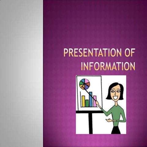 Presentation of information | PPT