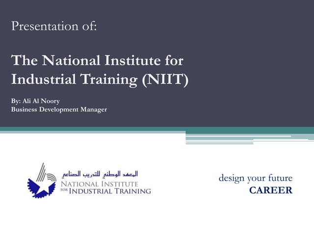 Presentation of NIIT Bahrain - March 2014