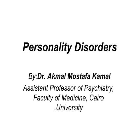 Presentation of personality