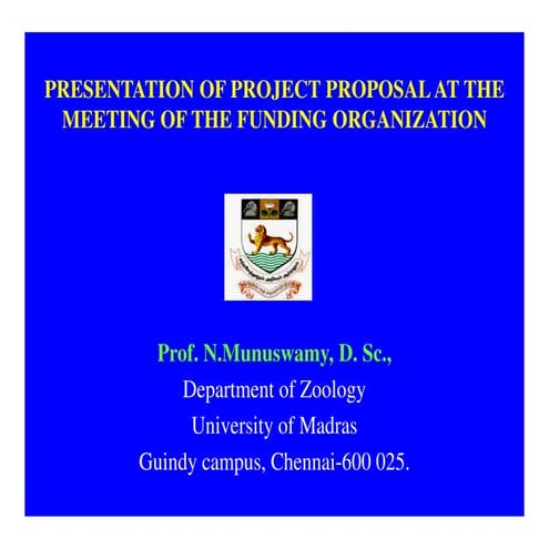 presentation of project proposal at the time of meeting funding agencies.pdf